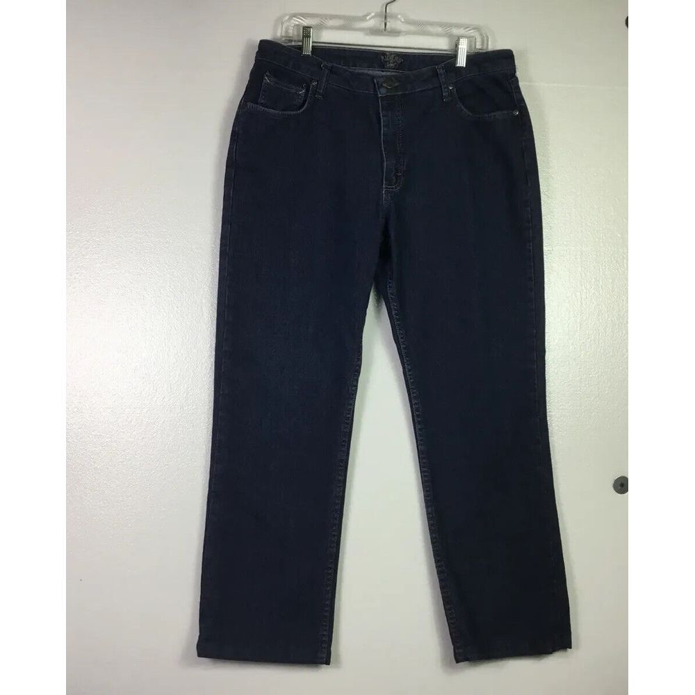 Lee Rider Jeans Womens 16M‎ Relaxed Fit Blue denim straight waist 34 inseam 29